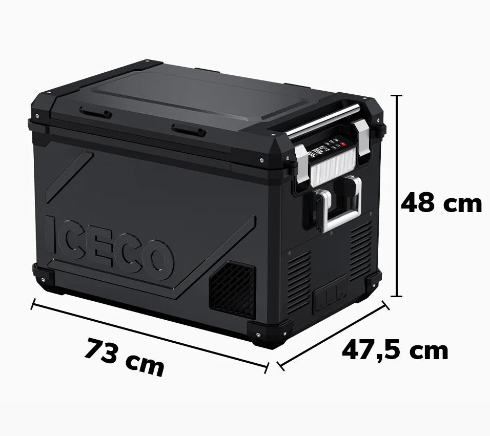 Refrigerateur/Congelateur ICECO 55L Double Compartiments - Noir sur Xperts4x4 Accessoires 4x4 Off-Road