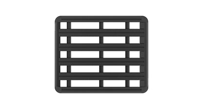 Galerie de toit Rhino-Rack Pioneer 6 1500x1240mm pour Ford Everest 2015-2022, vue en perspective.