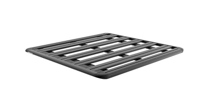 Galerie de toit Rhino-Rack Pioneer 6 pour Land Rover Discovery 3 & 4, 1500x1380mm, vue de côté avec supports robustes.