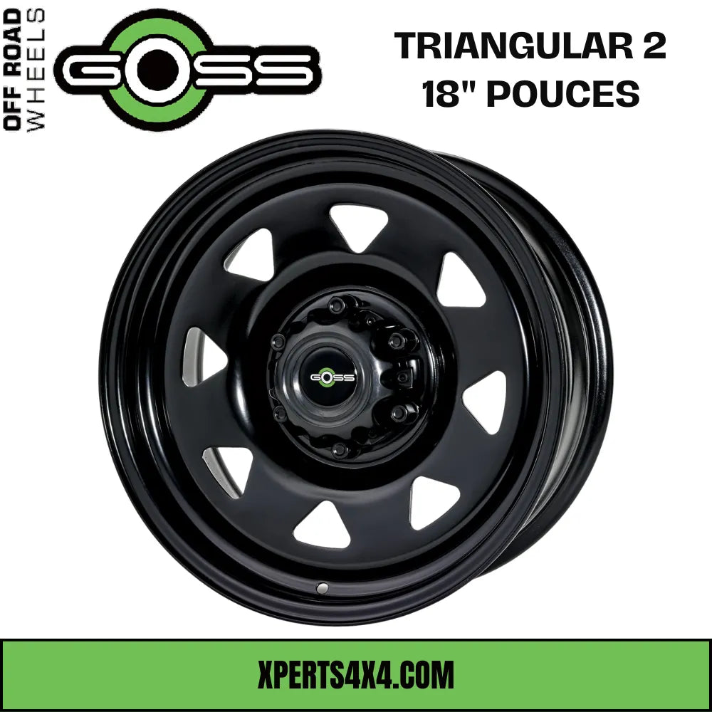 Jante Acier GOSS TRIANGULAR II - 18" pouces - Black sur Xperts4x4 Accessoires 4x4 Off-Road