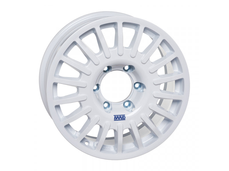 Jante en aluminium BRAID Winrace blanche 17 pouces 5x17, 6x139.7, ET40, CB93, pour véhicule tout-terrain.