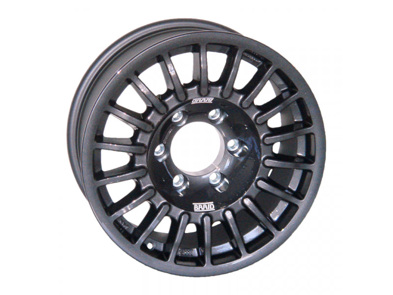 Jante en alu BRAID Winrace grise, 7x16 pouces, 6x139.7 mm, ET15, CB93, pour véhicule tout-terrain.