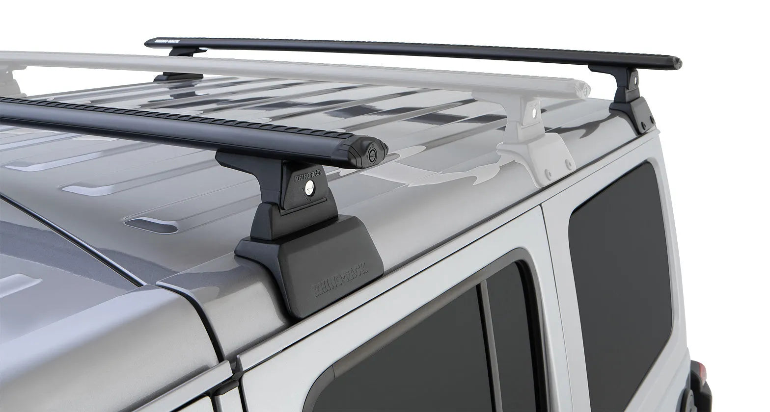 Kit x2 Barres de Toit 1500mm Vortex - Jeep Wrangler JK 4 portes - RHINO-RACK sur Xperts4x4 Accessoires 4x4 Off-Road