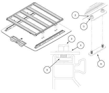 Kit de Montage Hardlid ARB | pour installer Plateforme BASERACK sur Xperts4x4 Accessoires 4x4 Off-Road