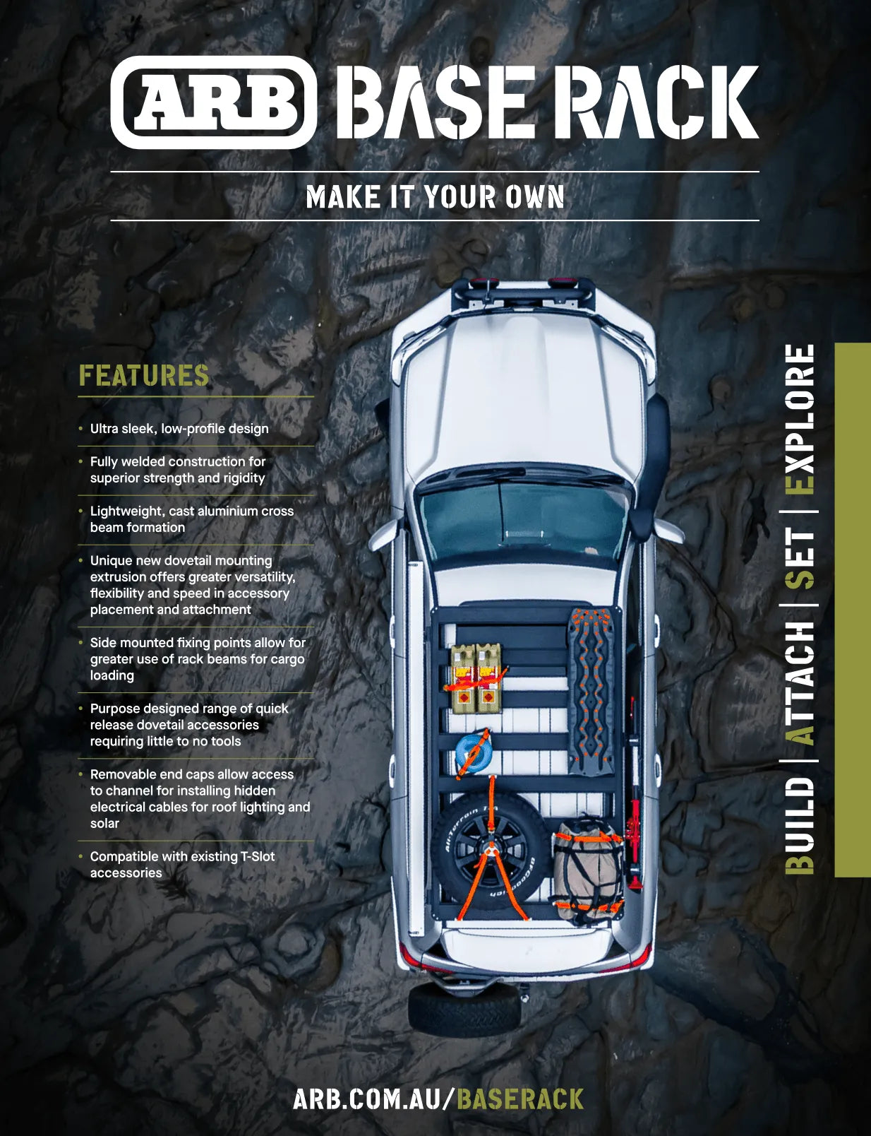 Kit Galerie de toit Mitsubishi Pajero 1991 a 2000 - ARB Baserack sur Xperts4x4 Accessoires 4x4 Off-Road