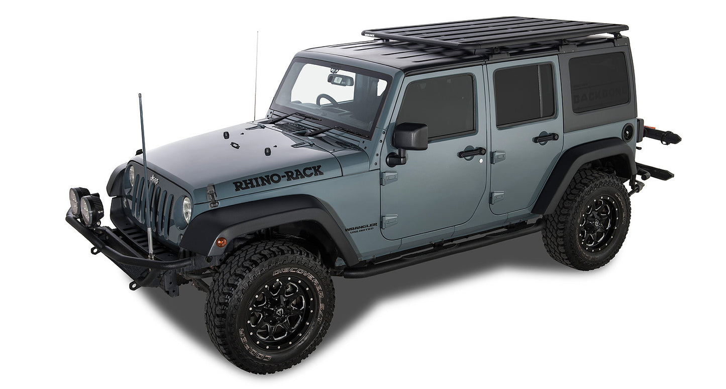 Kit Galerie de Toit + RCL Jeep Wrangler JK 4 Portes - 1800mm x 1430mm - RHINO-RACK sur Xperts4x4 Accessoires 4x4 Off-Road