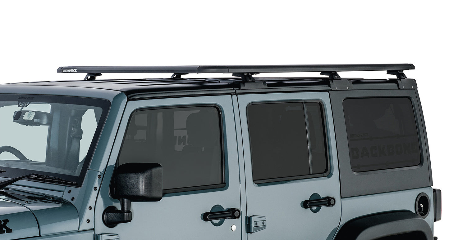 Kit Galerie de Toit + RLT600 Jeep Wrangler JK 4 Portes - 1800mm x 1430mm - RHINO-RACK sur Xperts4x4 Accessoires 4x4 Off-Road