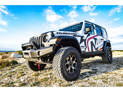 Pare-choc Avant acier Wrangler JL platine treuil intégrée banane longue N4-Offroad sur Xperts4x4 Accessoires 4x4 Off-Road
