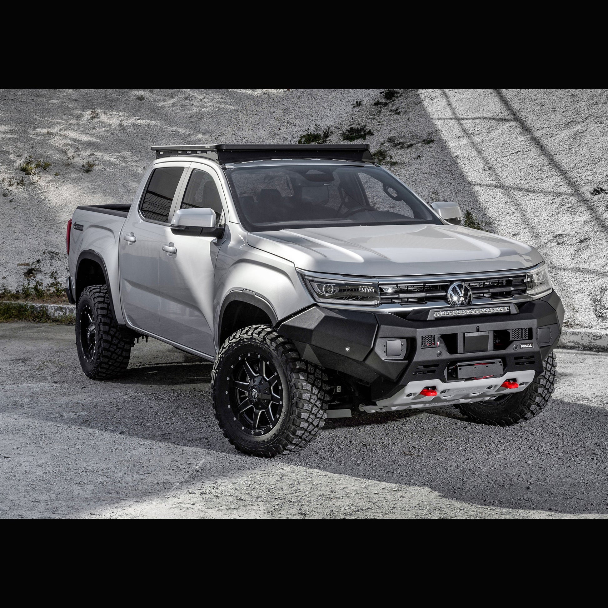 Pare-choc Avant Rival 4x4 VW AMAROK 2023+ | Aluminium Noir sur Xperts4x4 Accessoires 4x4 Off-Road