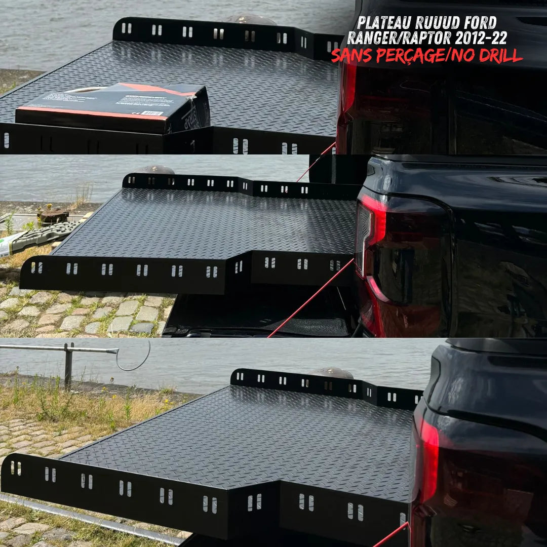 Plateau Coulissant RUUUD Ford Ranger/Raptor 2012 à 2022 (Sans Perçage) sur Xperts4x4 Accessoires 4x4 Off-Road