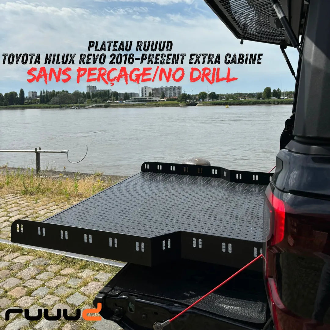 Plateau Coulissant RUUUD Toyota Hilux Revo 2016+ Extra Cab | Installation Sans Perçage sur Xperts4x4 Accessoires 4x4 Off-Road