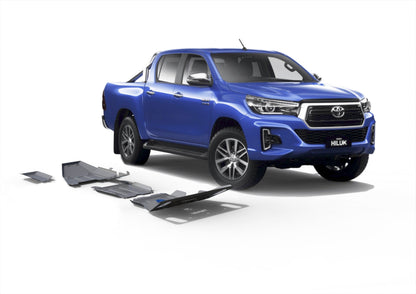 Kit 3x Protections Toyota Hilux REVO 2016-Présent - Rival4x4 - Aluminium sur Xperts4x4 Accessoires 4x4 Off-Road