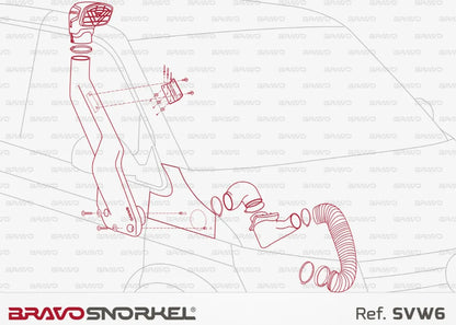Snorkel Bravo 4x4 - Volkswagen Transporter T5/T6 sur Xperts4x4 Accessoires 4x4 Off-Road