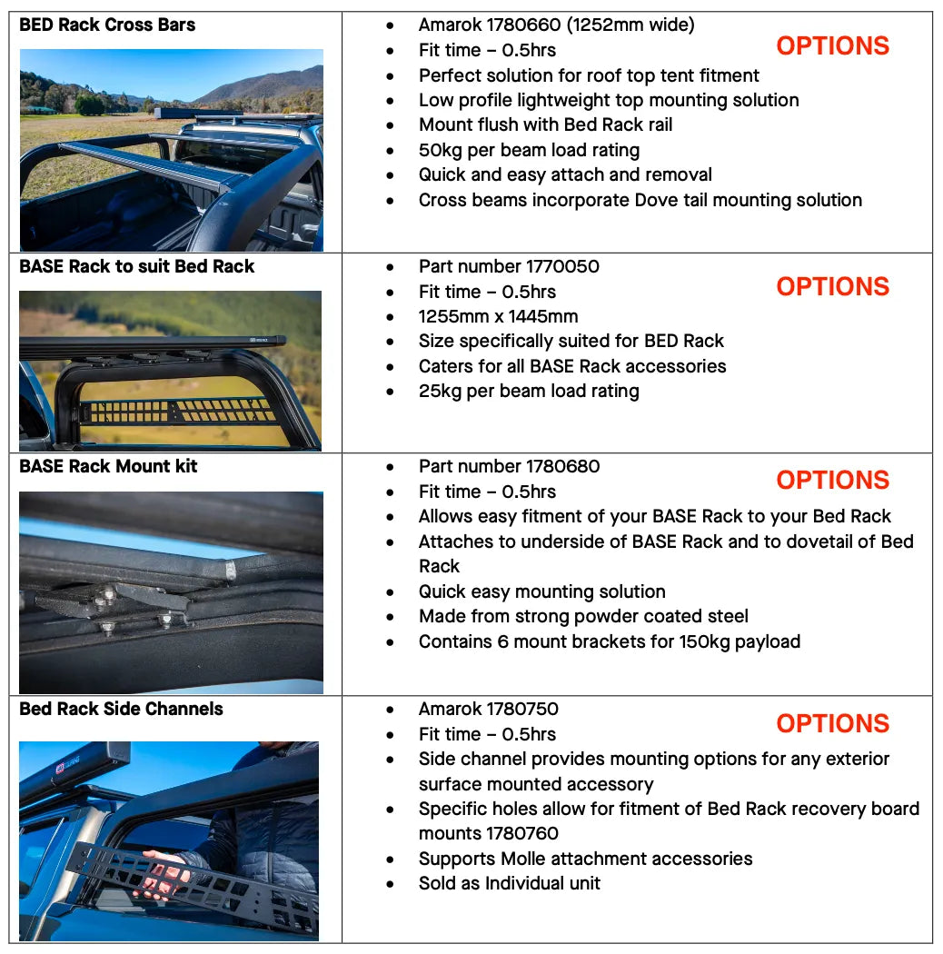Bed Rack System ARB | Volkswagen Amarok 2023+ sur Xperts4x4 Accessoires 4x4 Off-Road