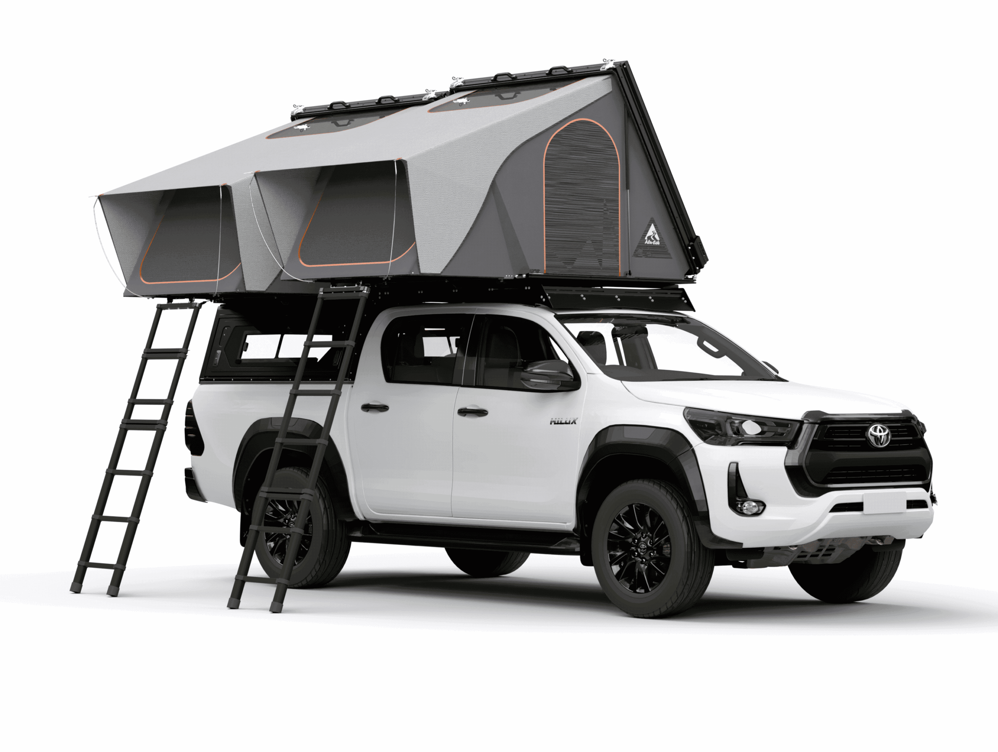 Tente de Toit Alu-Cab "RT-2S" - 2 Personnes | Coque Alu Compacte sur Xperts4x4 Accessoires 4x4 Off-Road