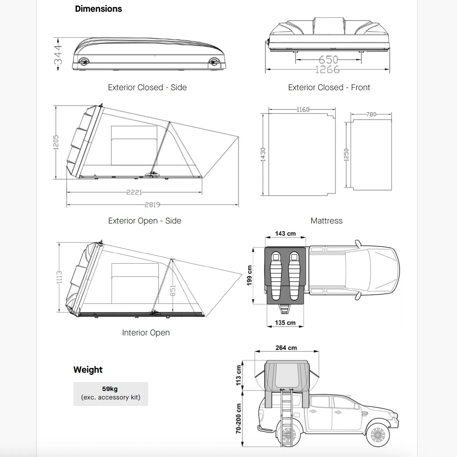 Tente de Toit ARB Esperance V2 - Coque Rigide ABS sur Xperts4x4 Accessoires 4x4 Off-Road