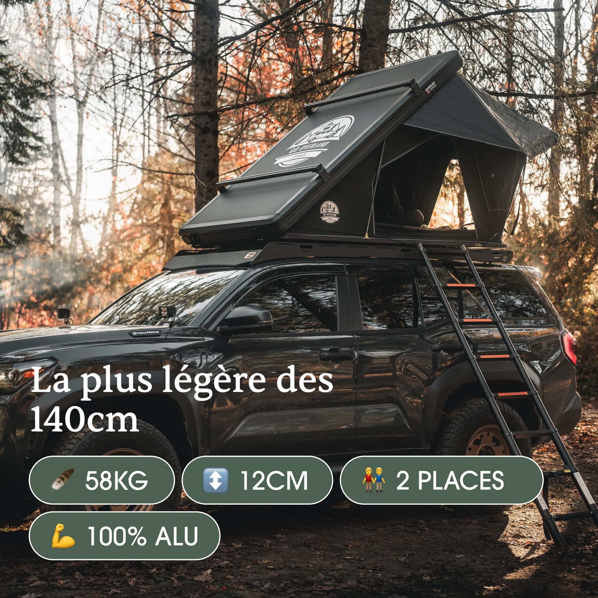 autocamp dachzelt gauting Dachzelt Summit 140 Go Overland – Ultraleichtes Aluminiumgehäuse
