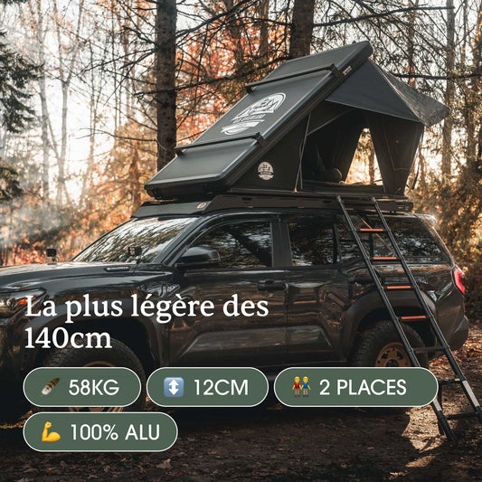 Tente de Toit Summit 140 GO OVERLAND – Coque Aluminium Ultra-Légère sur Xperts4x4 Accessoires 4x4 Off-Road