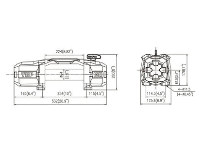 Treuil T-MAX EWI13000S TITAN FORCE VIEW | 5.9T | Câble Synthétique | 12V sur Xperts4x4 Accessoires 4x4 Off-Road