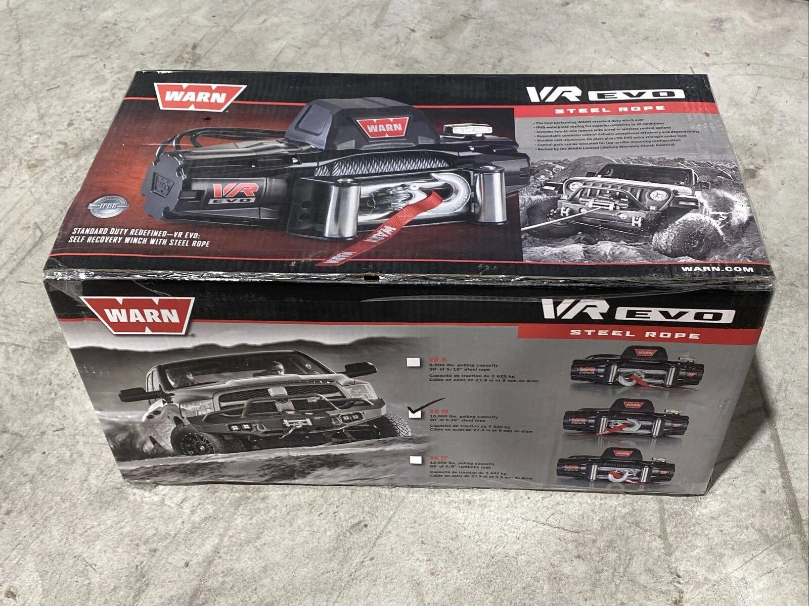 Treuil WARN VR-EVO 10 - 4.5T - Câble Acier - Étanche IP68 sur Xperts4x4 Accessoires 4x4 Off-Road